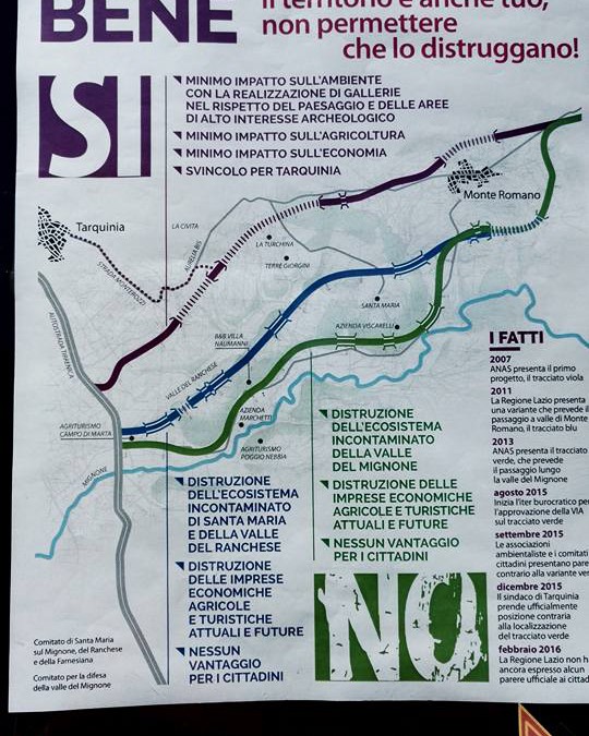 ARCHIVIO – Salviamo la Tuscia I – il punto della situazione sul percorso previsto della SS 675 nella valle de Mignone